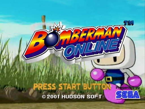 Bomberman Online title screen for Sega Dreamcast